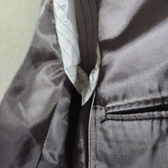 Men's Jeffery Banks 100% Wool dark preppy academia micro herringbone print suit - Picture 5 of 16